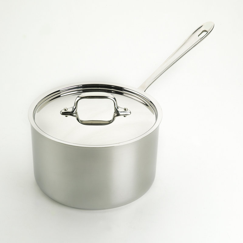 AllClad D3™ Stainless Steel 4 Qt. Sauce Pan with Lid & Reviews Perigold